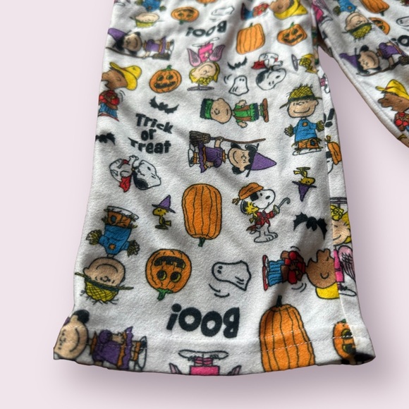Toddler Peanuts Charlie Brown Halloween Theme Fleece Pajama Set Size 3T - Picture 6 of 11